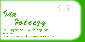 ida holeczy business card